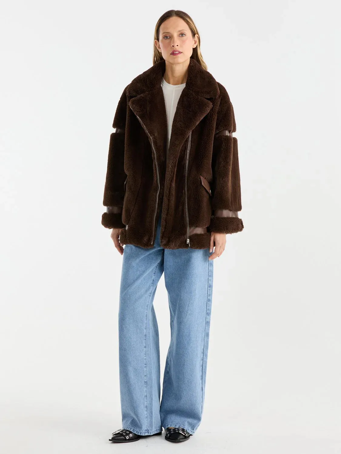 ENA PELLY | CLOVER FAUX FUR JACKET