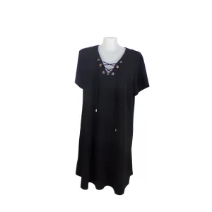 Estelle Black Stretch Shift Dress Size 22