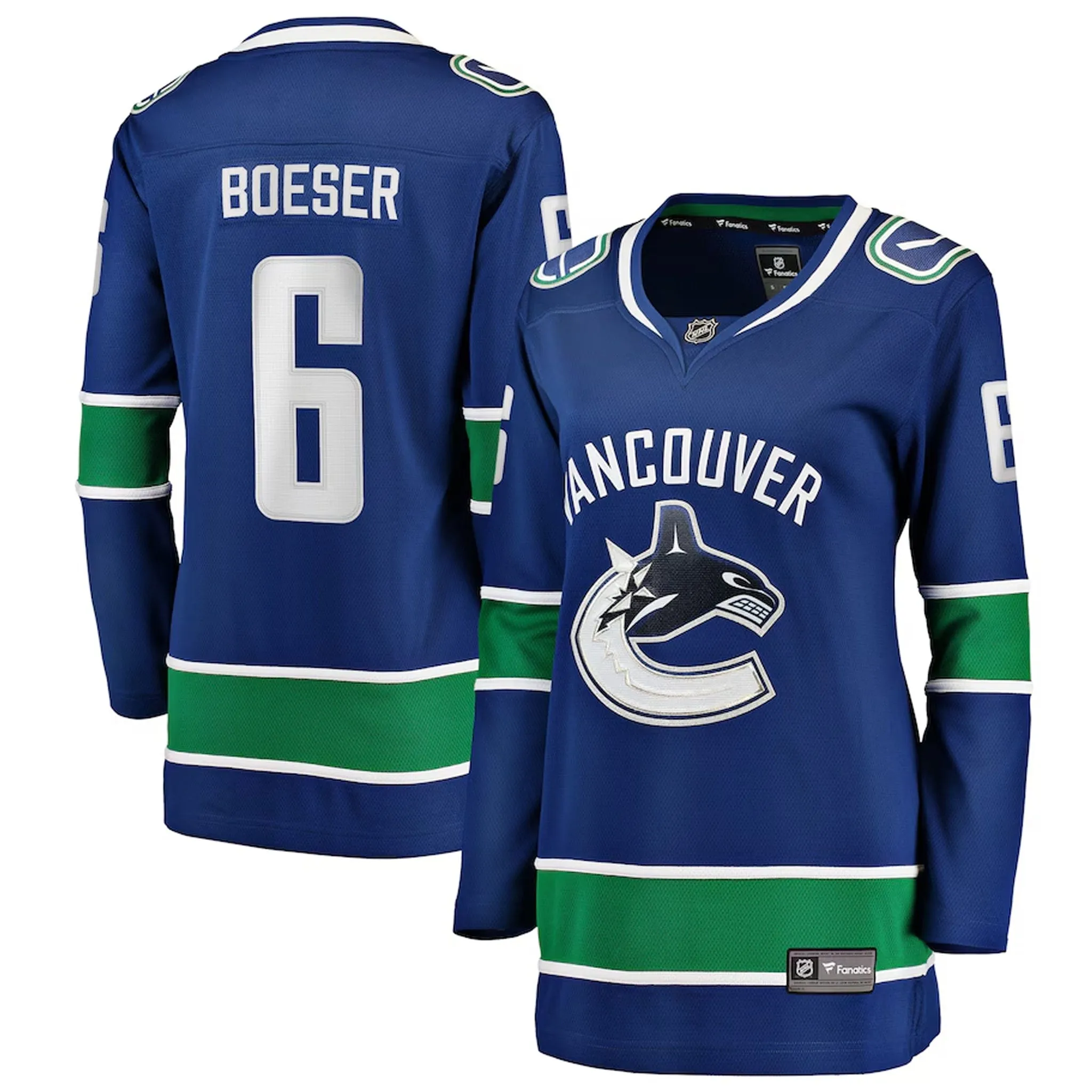 Fanatics Breakaway Womens Home Jersey - Vancouver Canucks Royal Orca - Brock Boeser