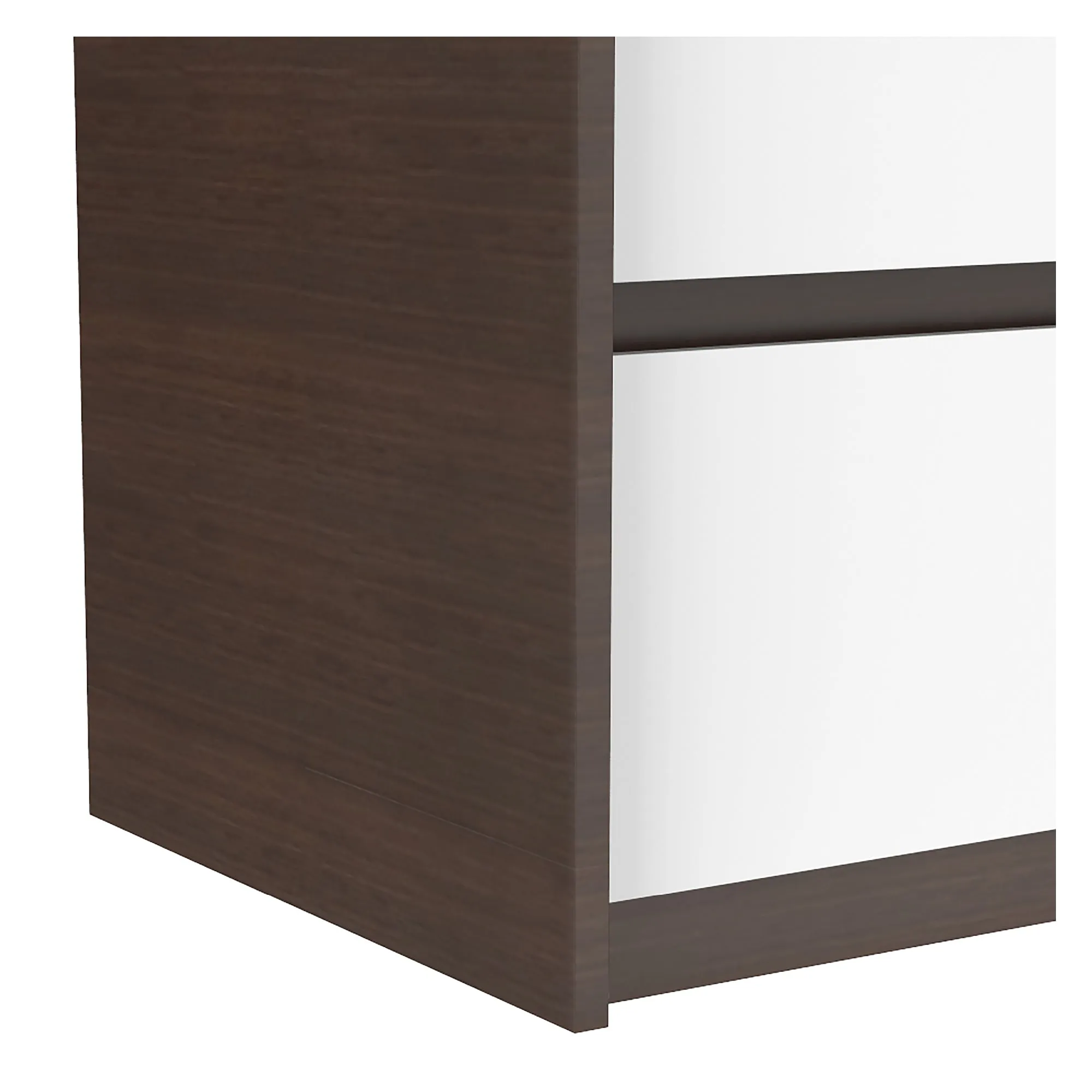 Farona night table for bedroom decoration, walnut & white