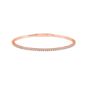 Flexie Diamond Bangle 1 3/8 ct tw 14k Rose Gold