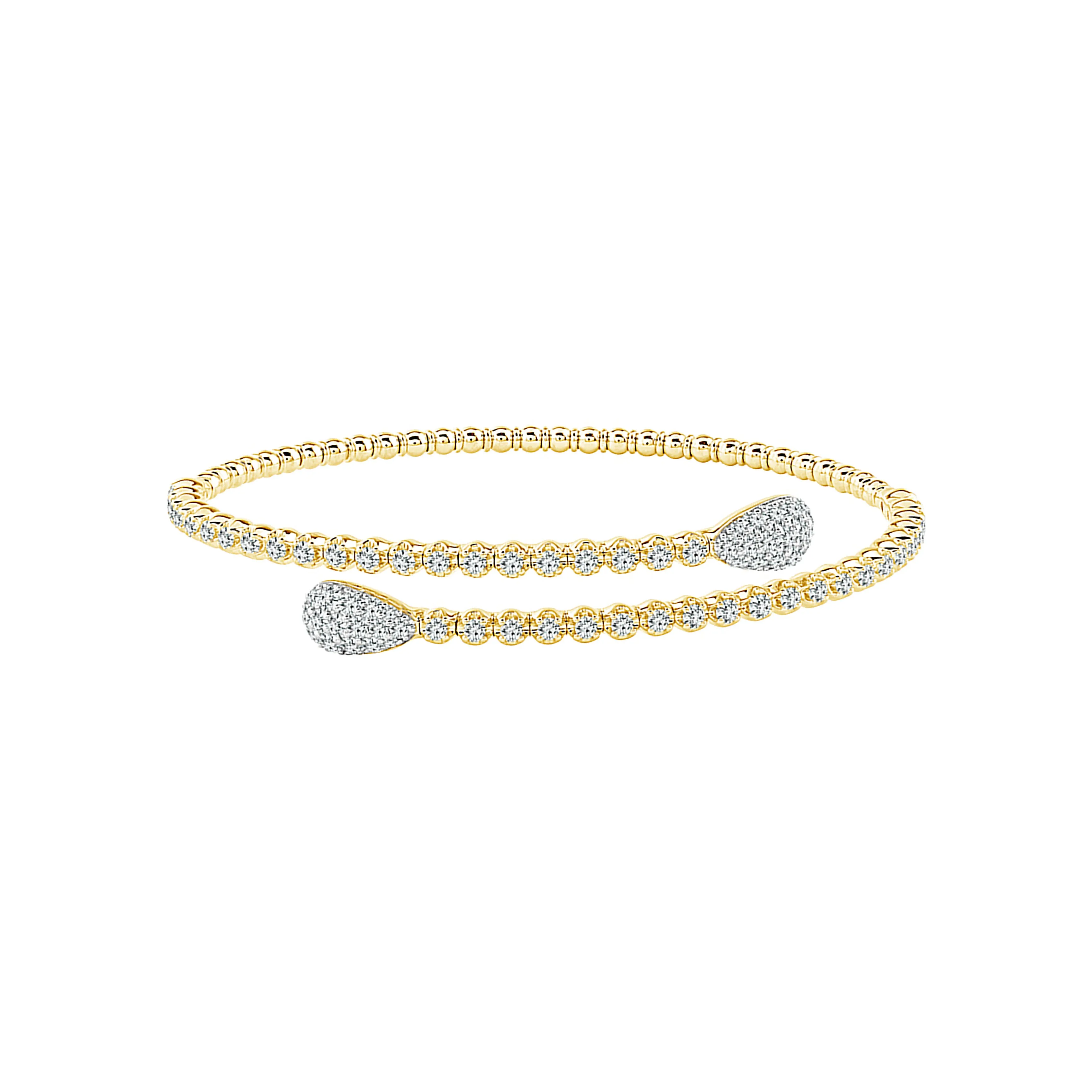 Flexie Diamond Bangle 1 5/8 ct tw 14k Yellow Gold