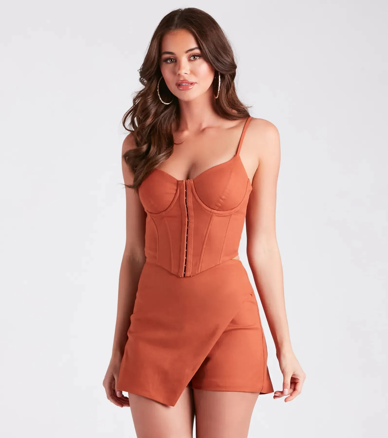 Flirtatious Style Linen Corset Top