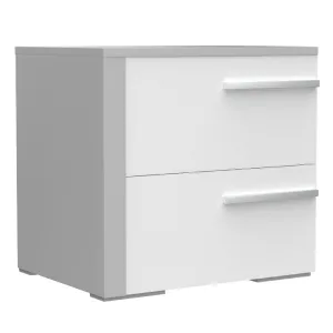 Gabriella right night table for bedroom decoration, light grey & white