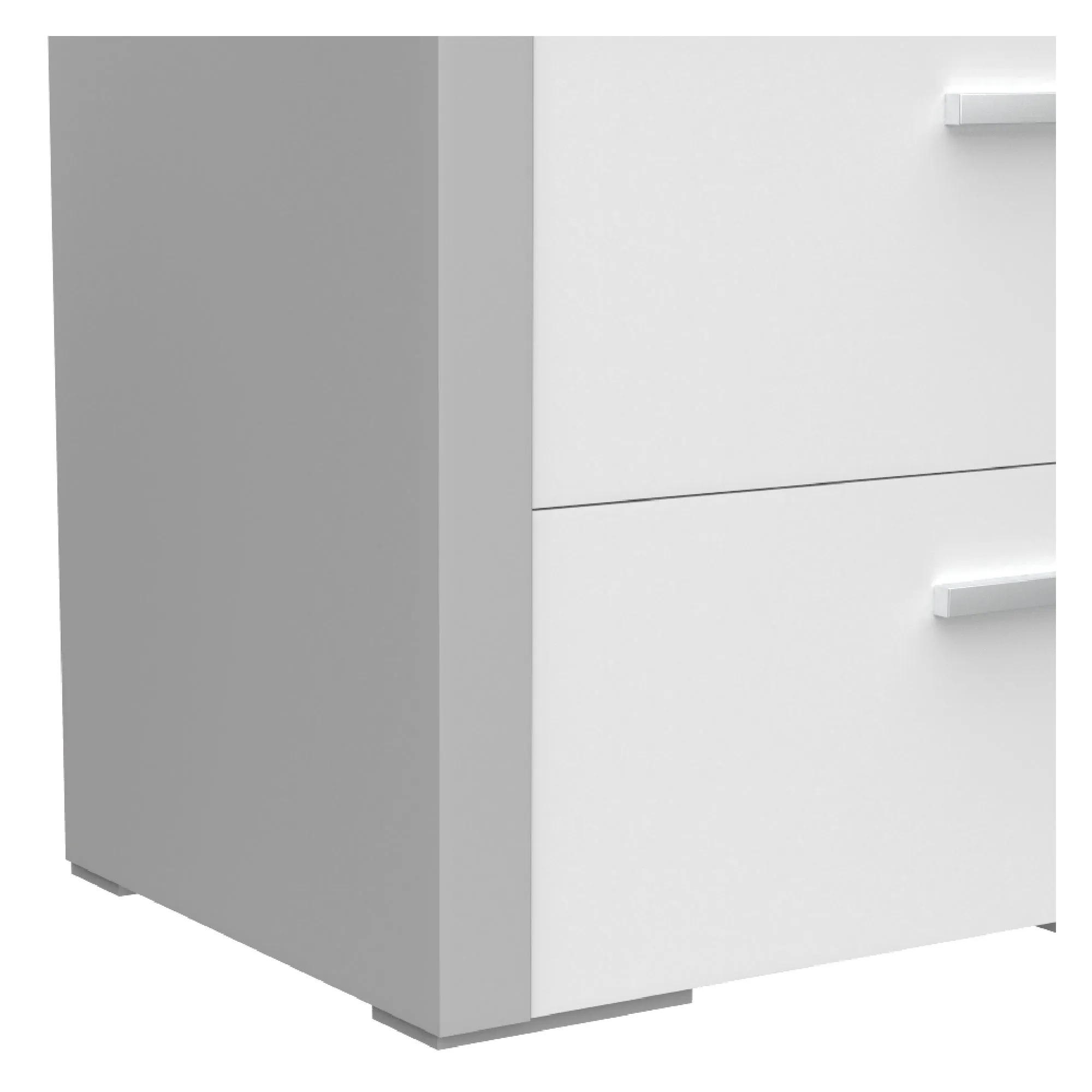 Gabriella right night table for bedroom decoration, light grey & white
