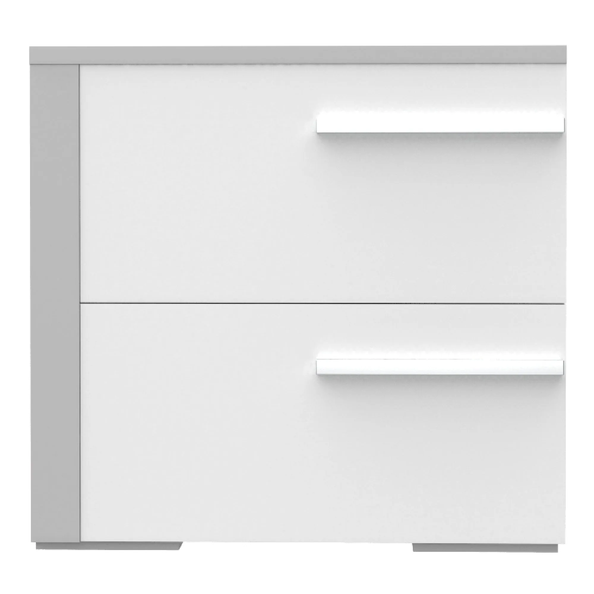 Gabriella right night table for bedroom decoration, light grey & white