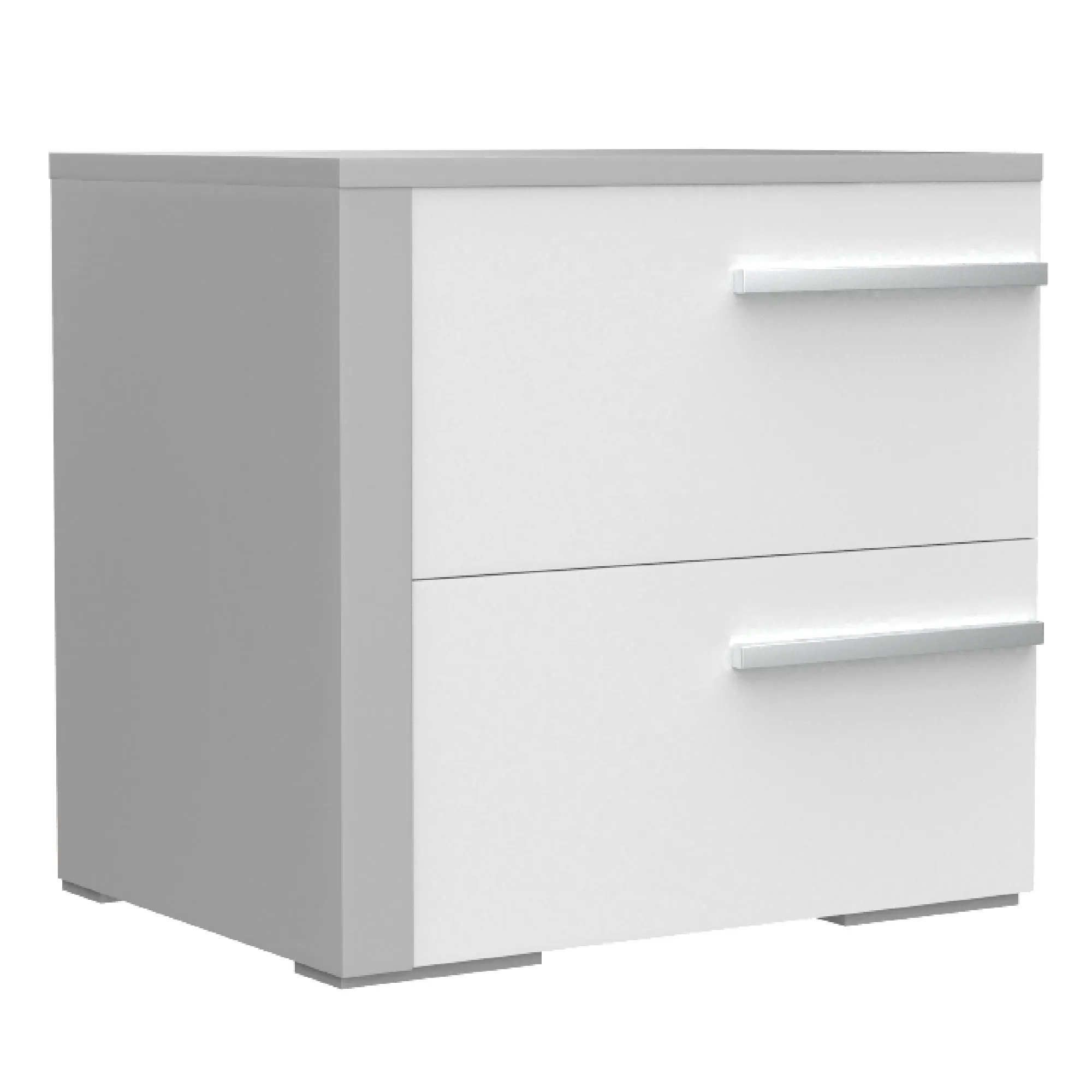 Gabriella right night table for bedroom decoration, light grey & white