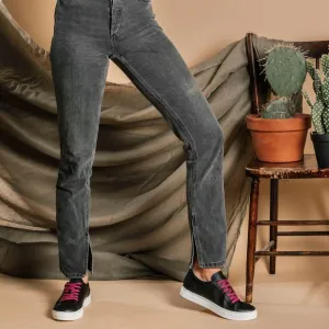 GAIA SOULIER NOIR ET BLANC EN CUIR DE CACTUS