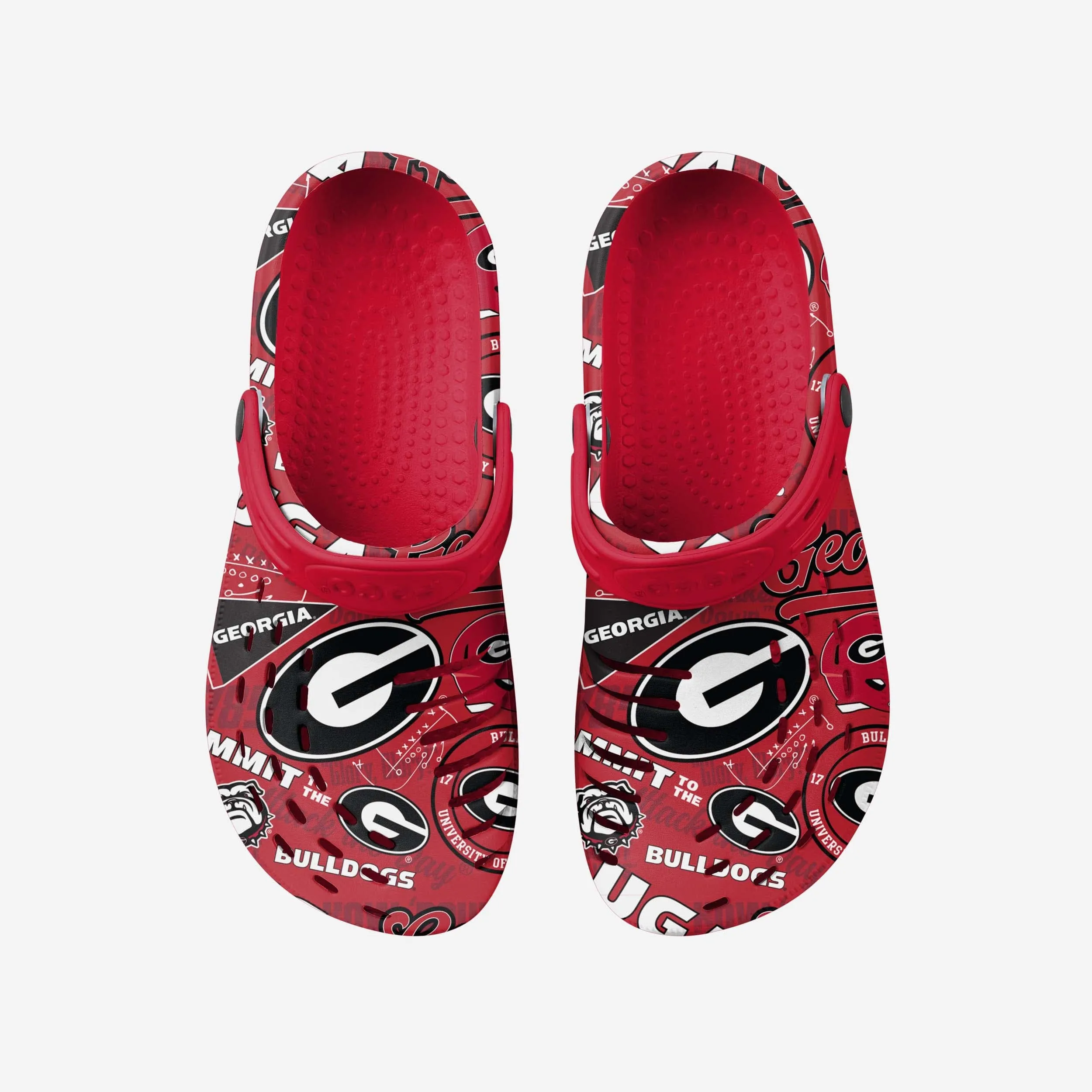 Georgia Bulldogs Historic Print Clog With Strap