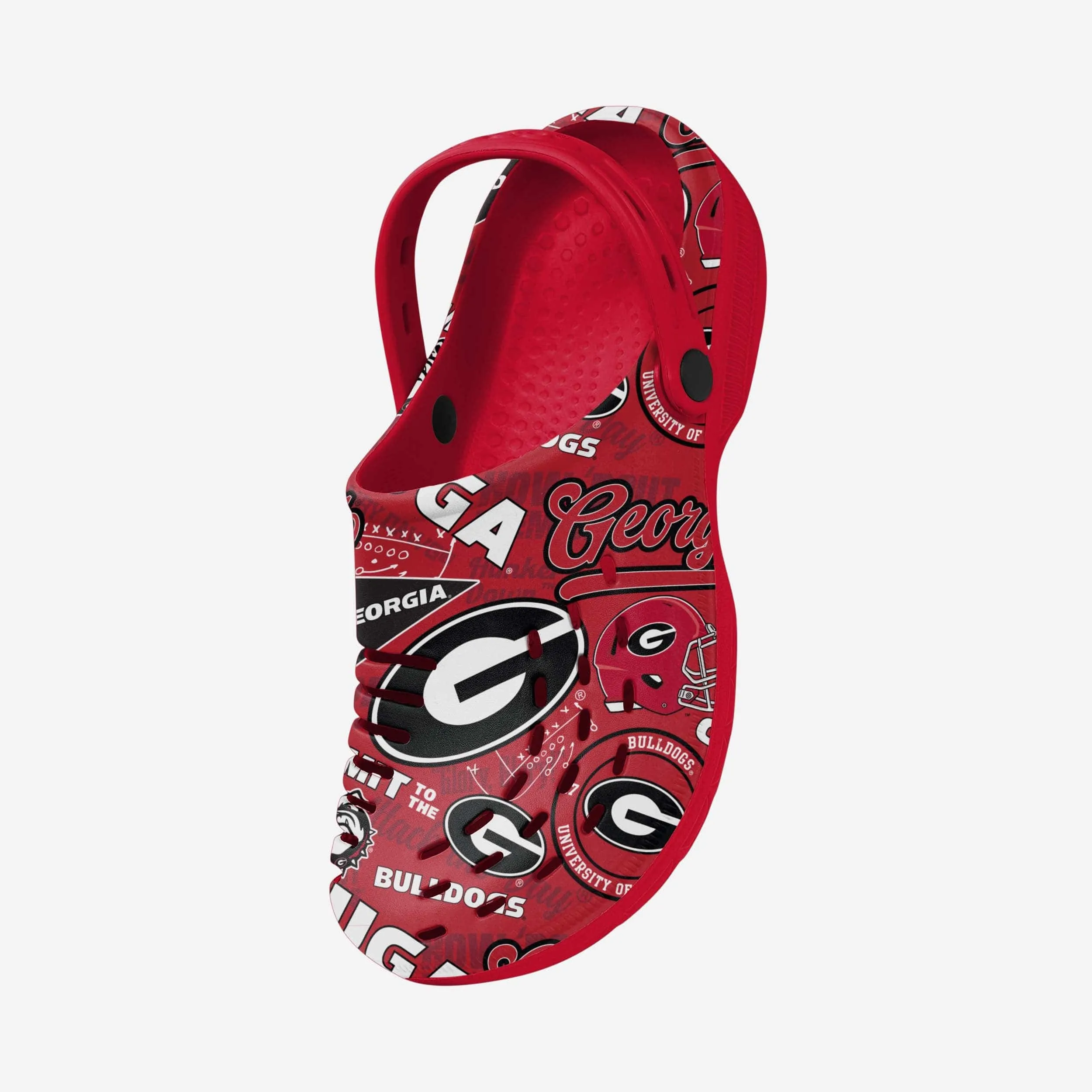 Georgia Bulldogs Historic Print Clog With Strap