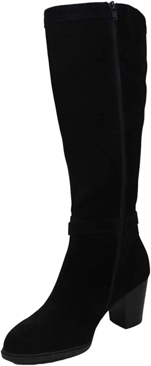 Giani Bernini Rozario Wide-Calf Dress Boots Black Suede