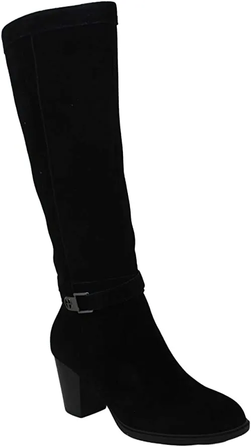 Giani Bernini Rozario Wide-Calf Dress Boots Black Suede
