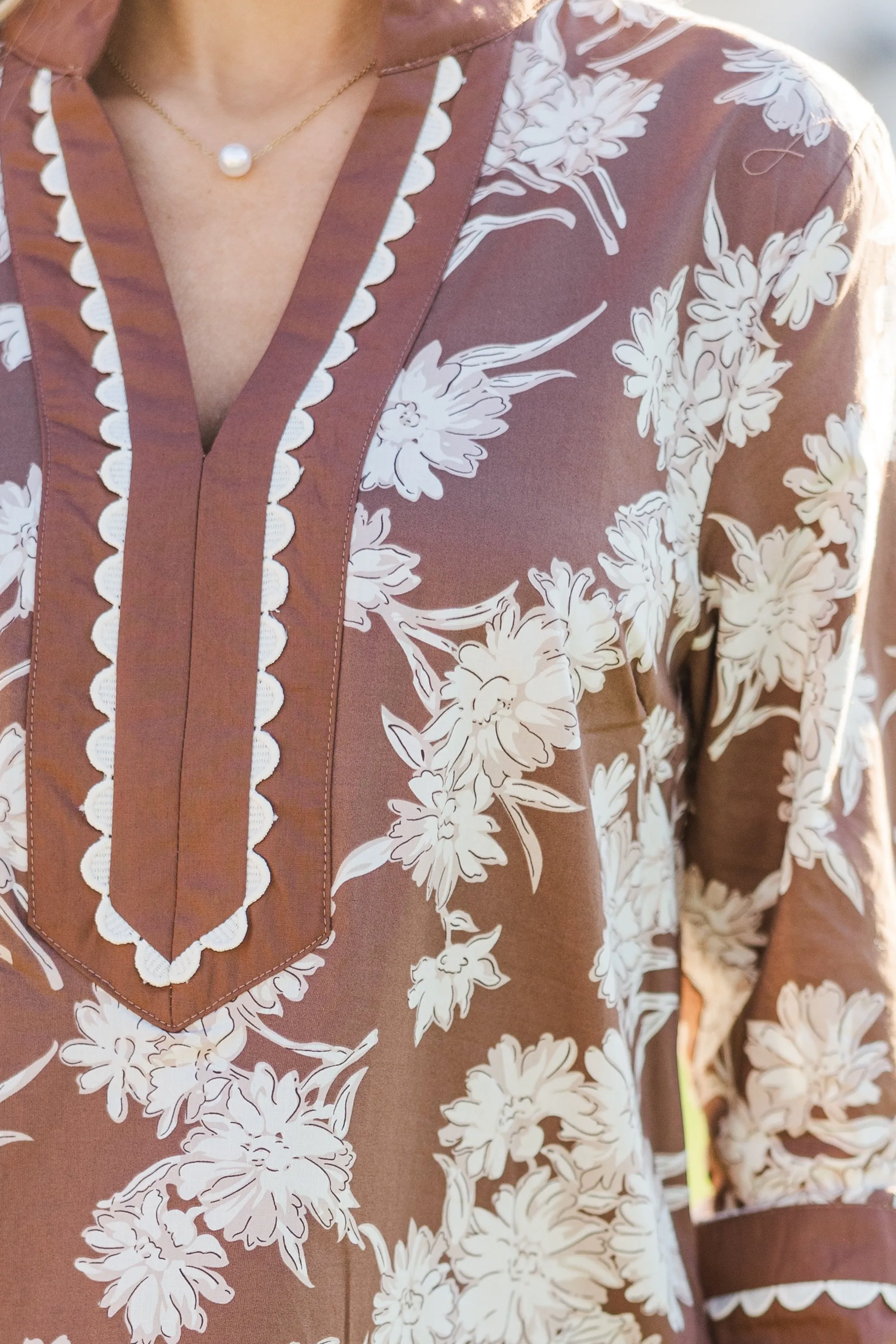 Good Days Brown Floral Dress