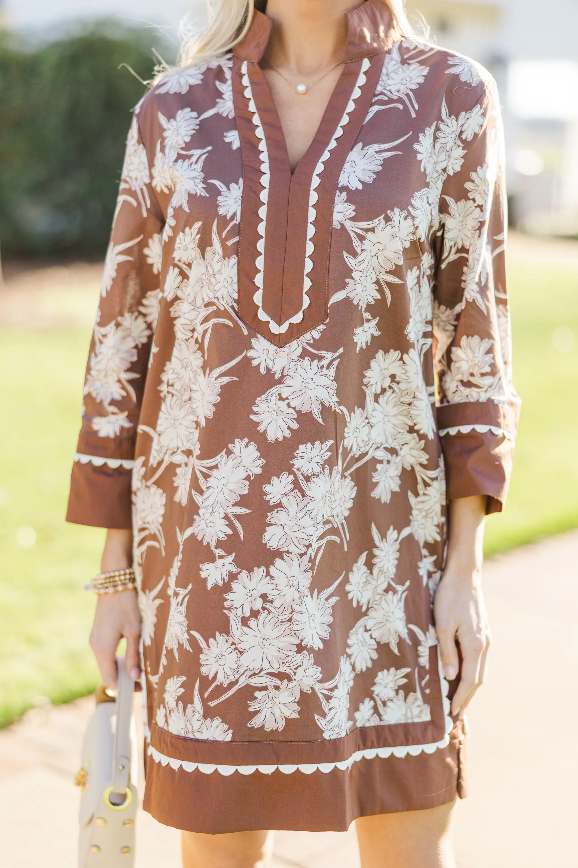 Good Days Brown Floral Dress