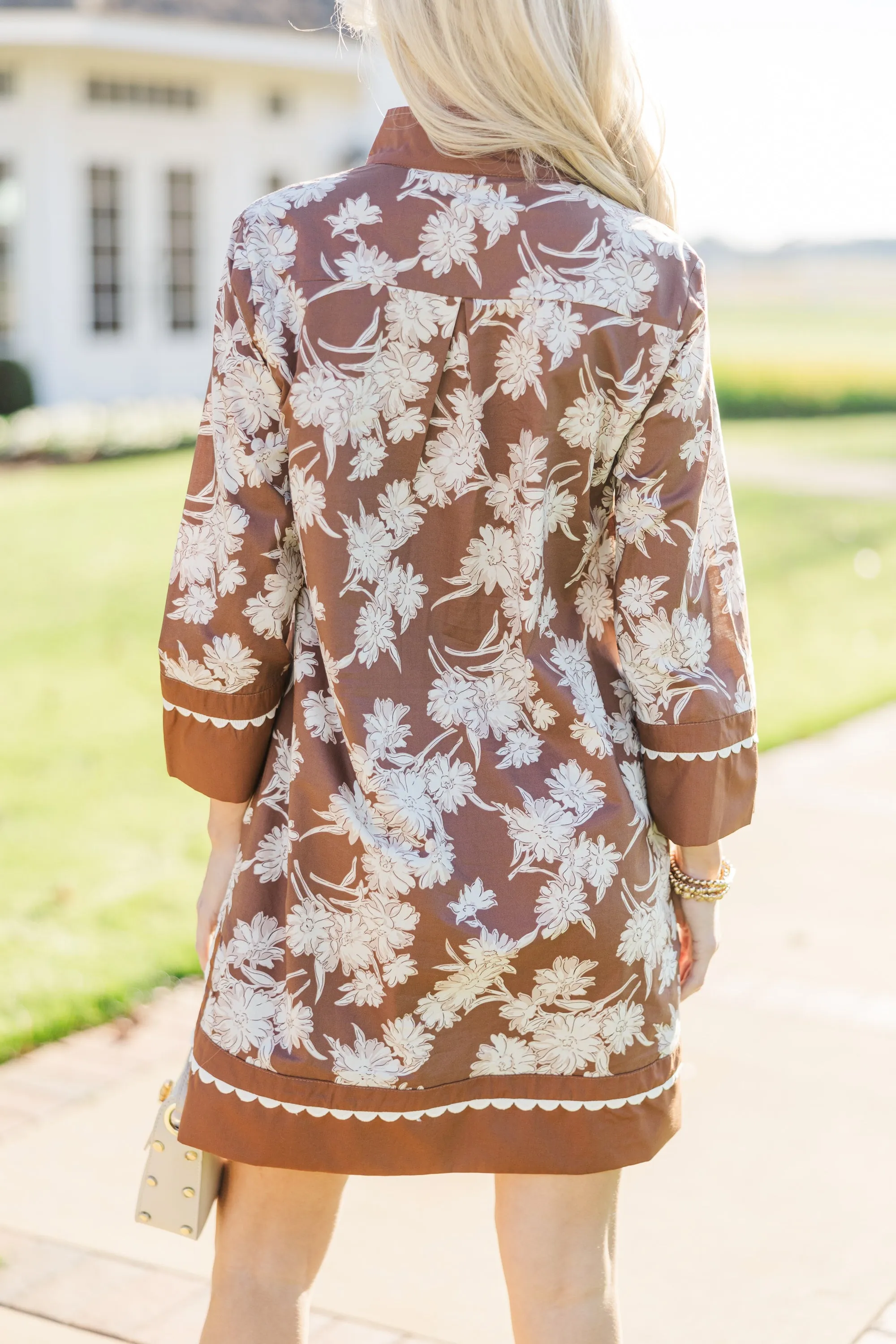 Good Days Brown Floral Dress
