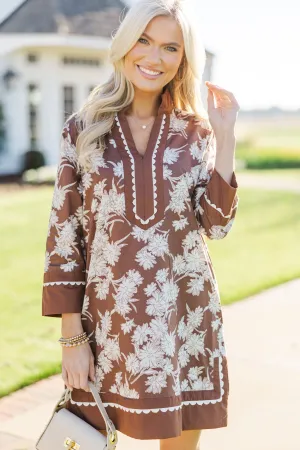 Good Days Brown Floral Dress