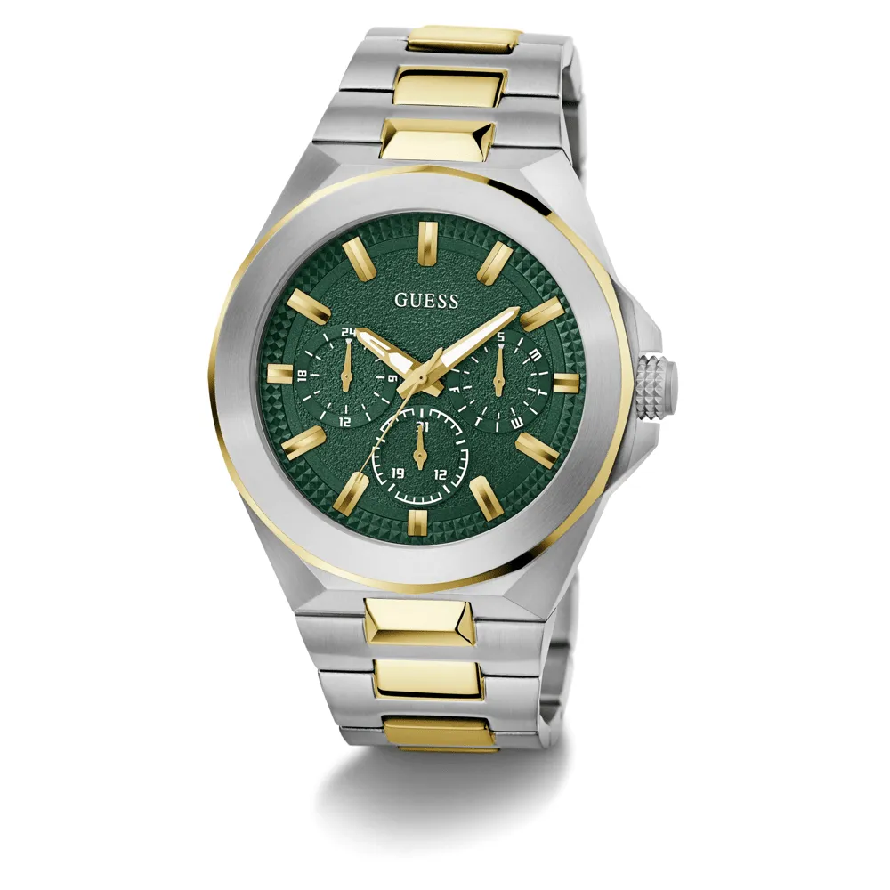 Guess Sport Dashboard Sport Two-Tone Silver and Gold-Tone Men's Watch GW0798G3