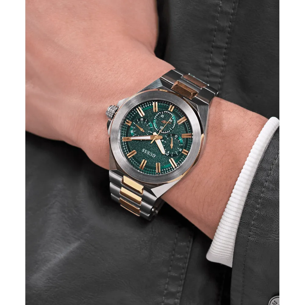 Guess Sport Dashboard Sport Two-Tone Silver and Gold-Tone Men's Watch GW0798G3