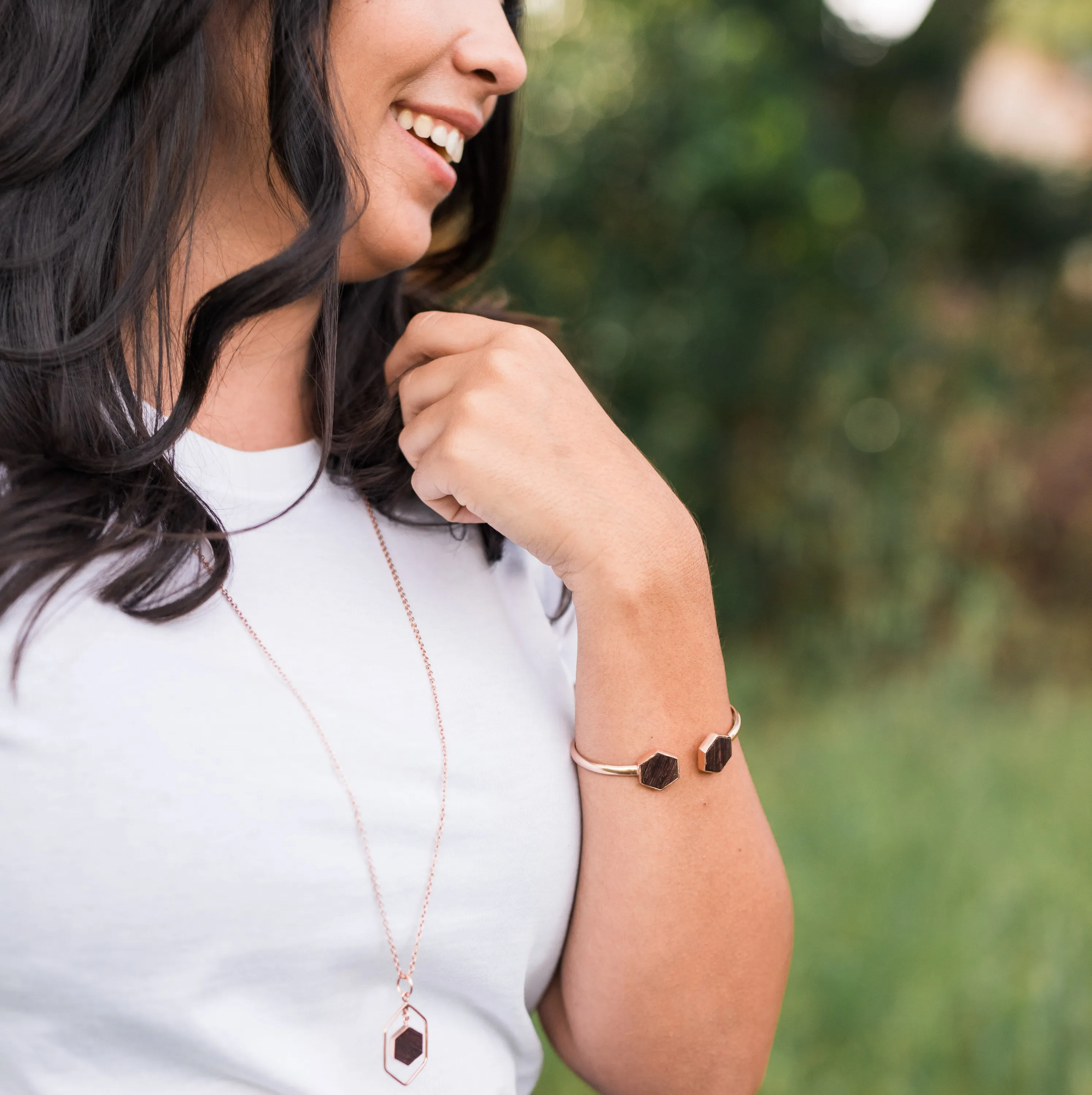 Hexagon Cuff Bracelet