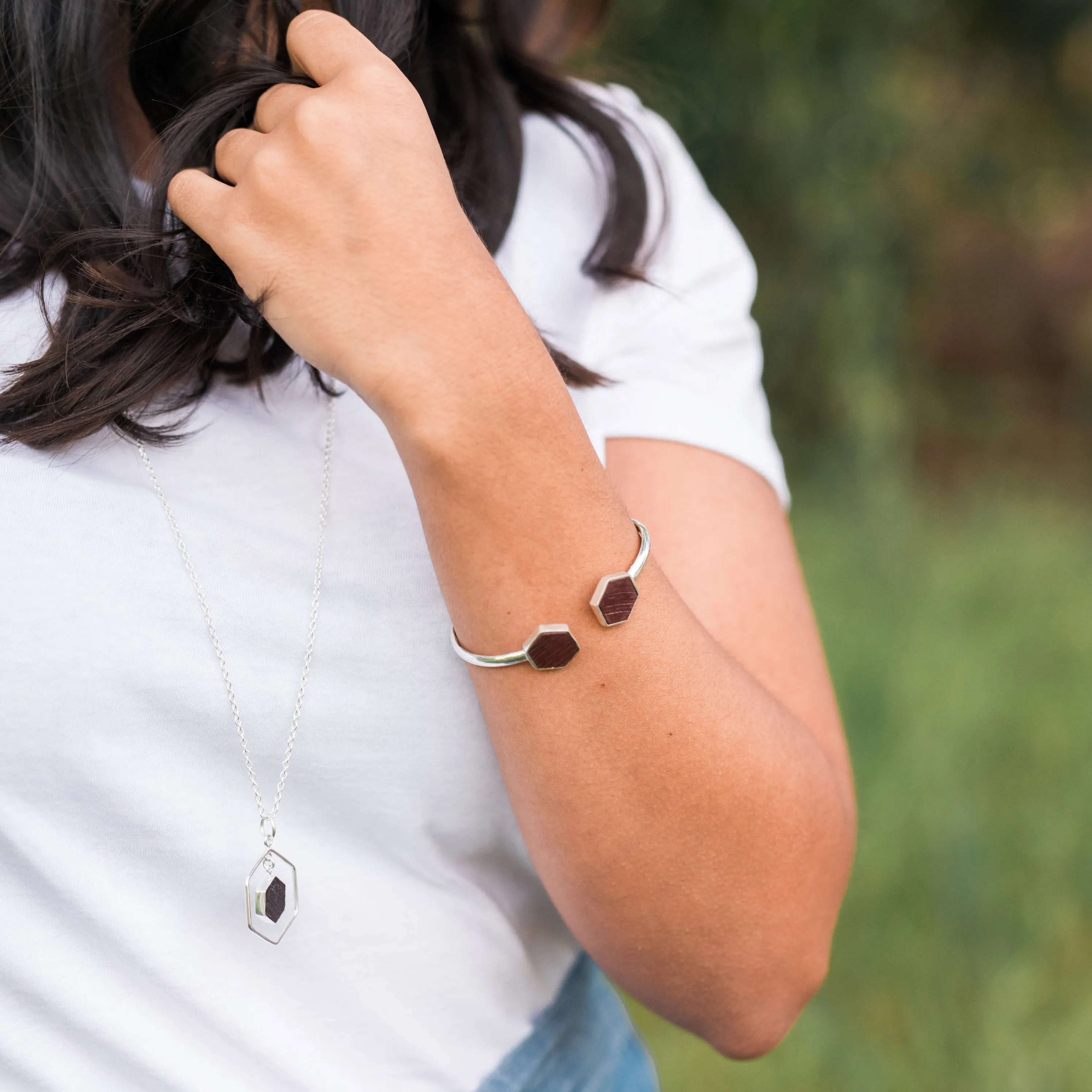 Hexagon Cuff Bracelet