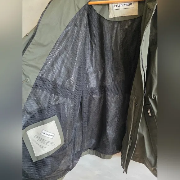Hunter Ladies's  Water Resistant Cotton Smock Rain Jacket Sz XXL Olive Outdoor