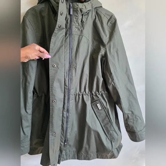 Hunter Ladies's  Water Resistant Cotton Smock Rain Jacket Sz XXL Olive Outdoor