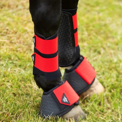 HY Sport Active Brushing Boots Rosette Red - Small