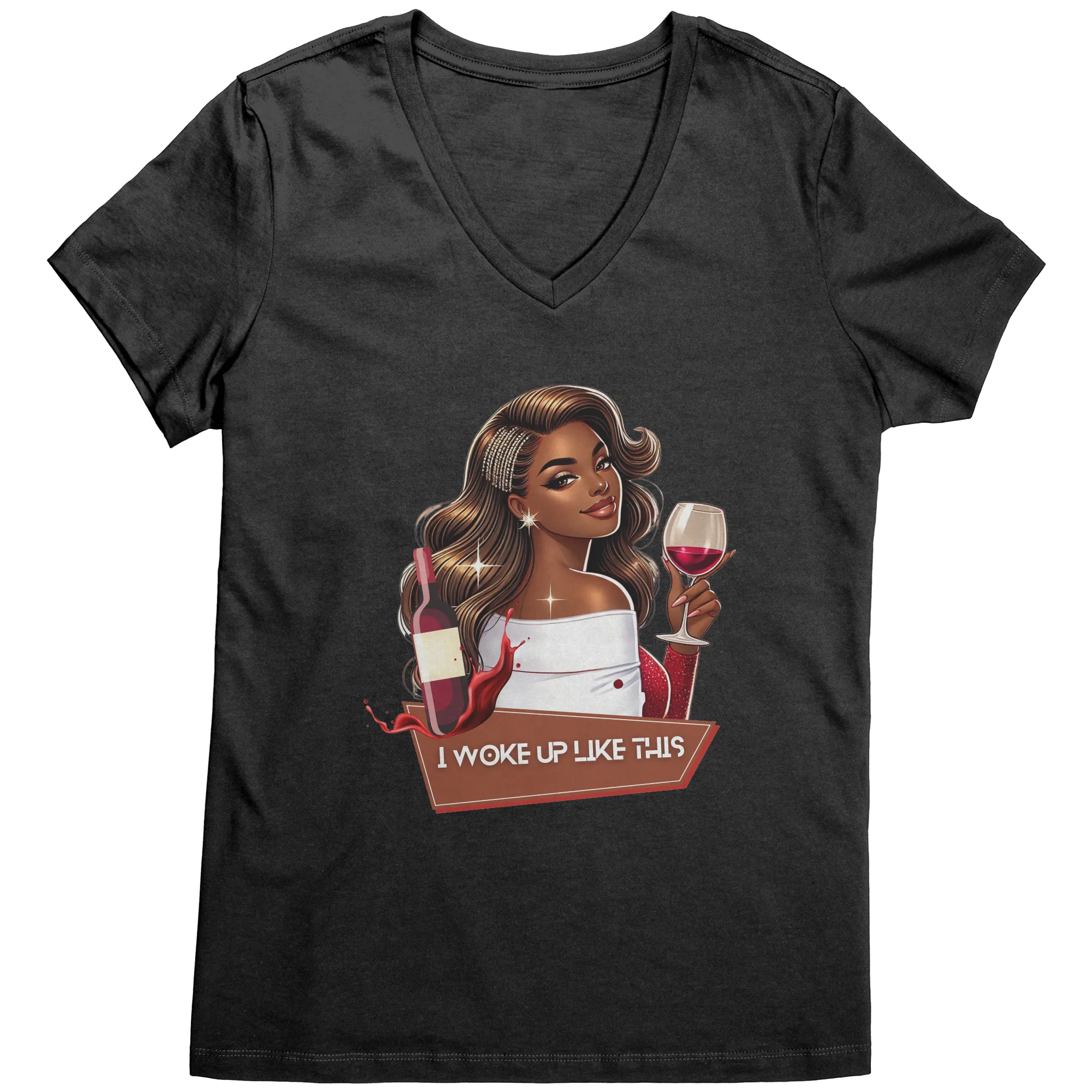 I Woke Up Like This Vneck Shirt, Woke Up Like This Shirt, Trendy Shirt, Valentine Shirt, Valentines Gift, Valentine Clothing Womens Clothing