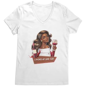 I Woke Up Like This Vneck Shirt, Woke Up Like This Shirt, Trendy Shirt, Valentine Shirt, Valentines Gift, Valentine Clothing Womens Clothing