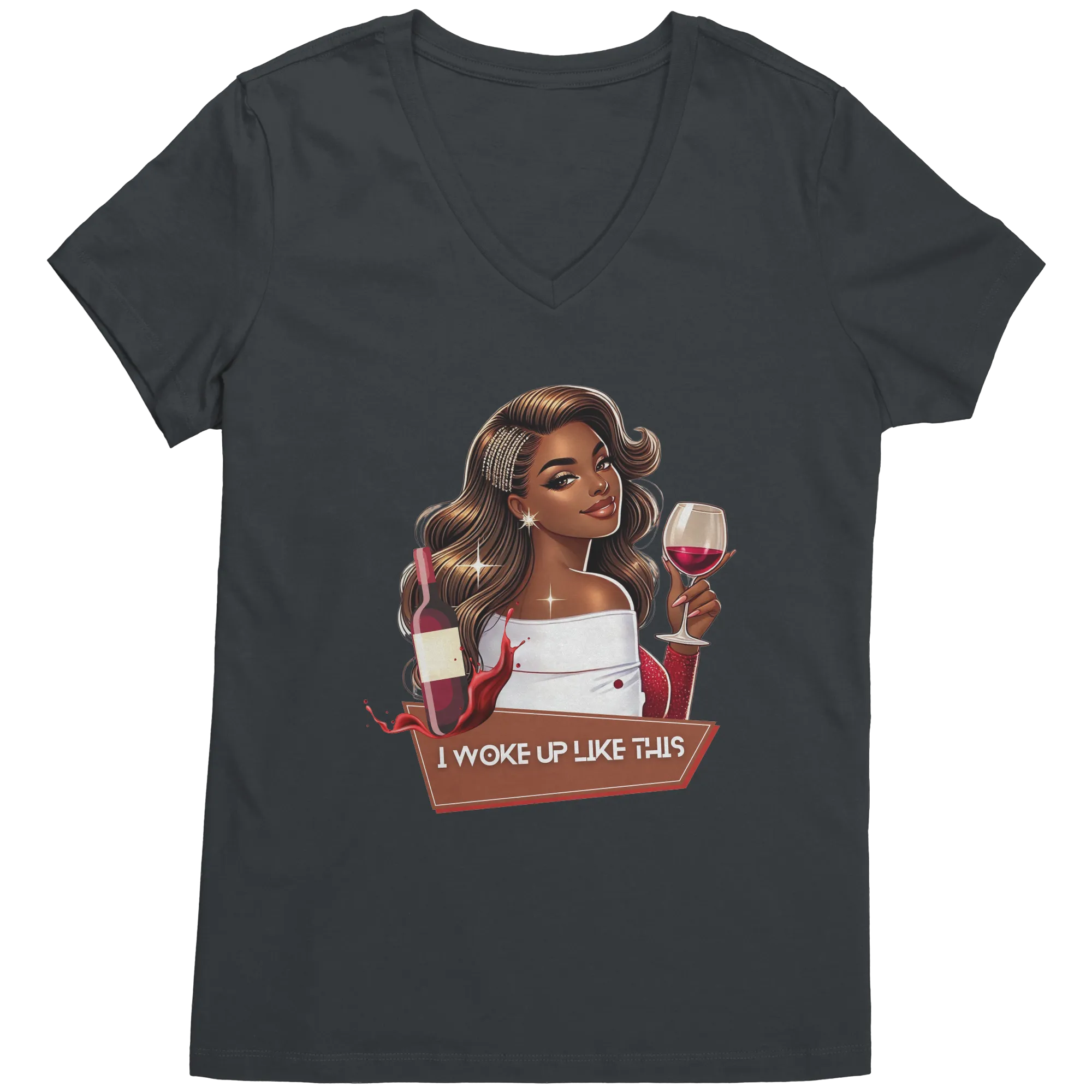 I Woke Up Like This Vneck Shirt, Woke Up Like This Shirt, Trendy Shirt, Valentine Shirt, Valentines Gift, Valentine Clothing Womens Clothing