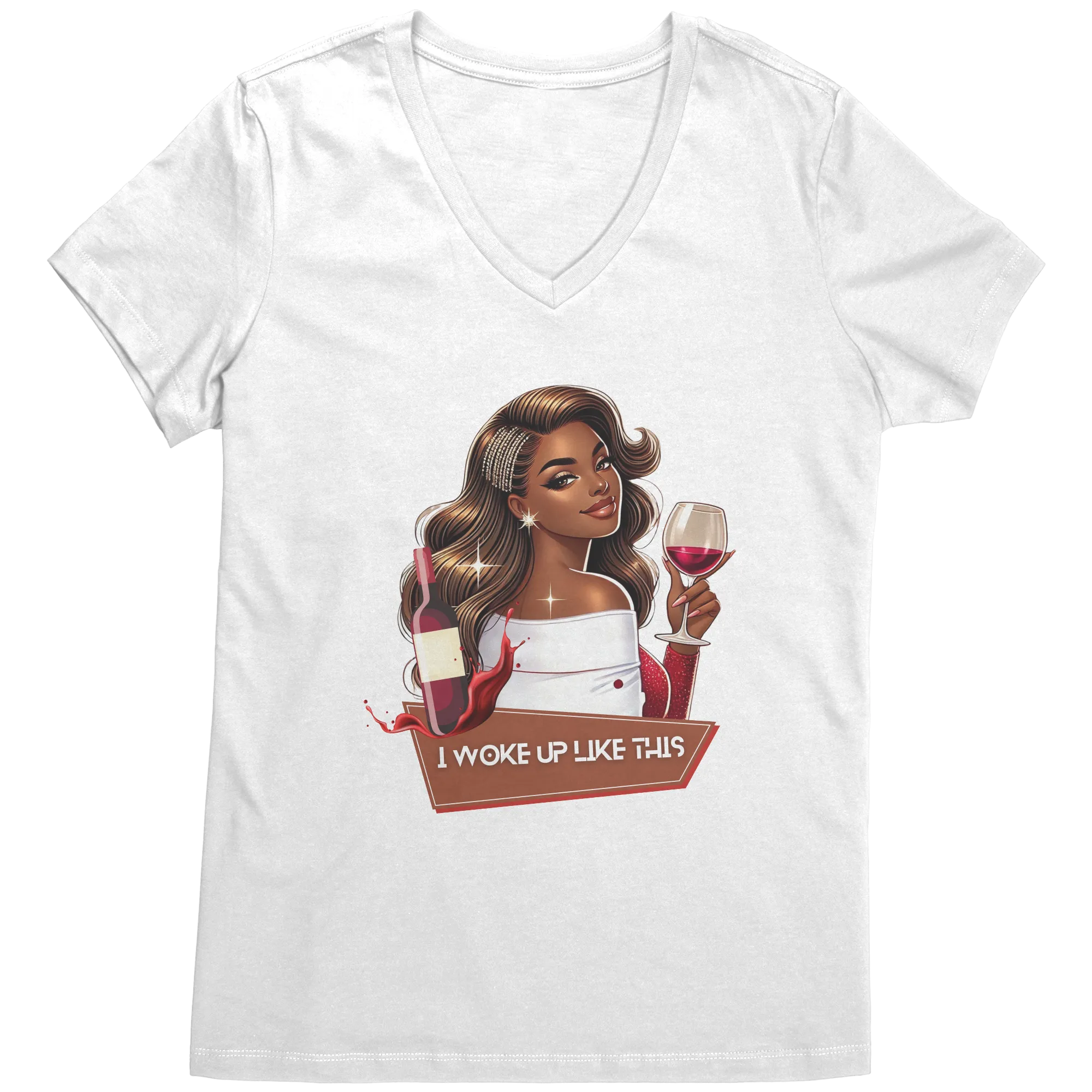 I Woke Up Like This Vneck Shirt, Woke Up Like This Shirt, Trendy Shirt, Valentine Shirt, Valentines Gift, Valentine Clothing Womens Clothing