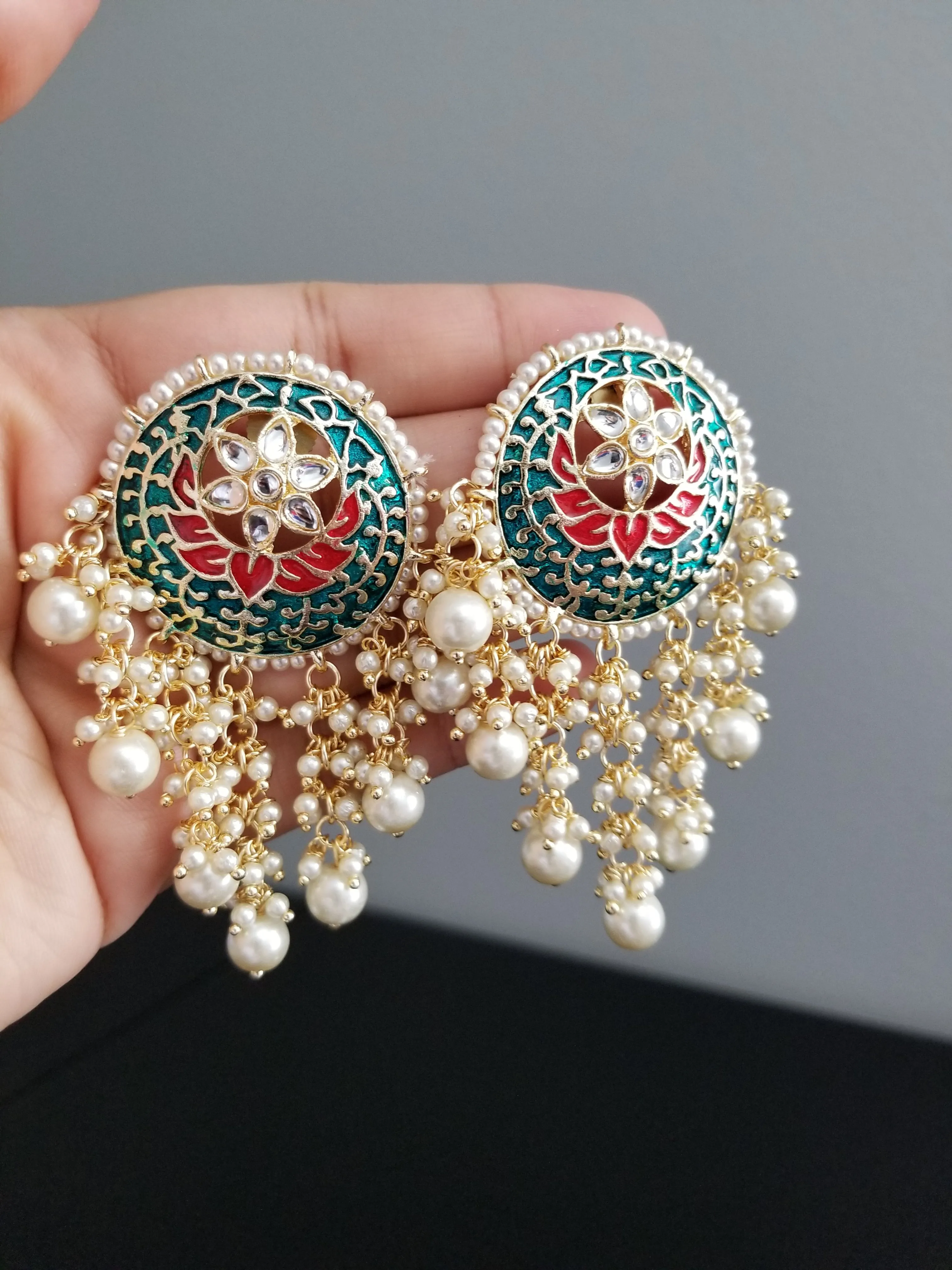 Indo Western Trendy Earring With Gold Plating