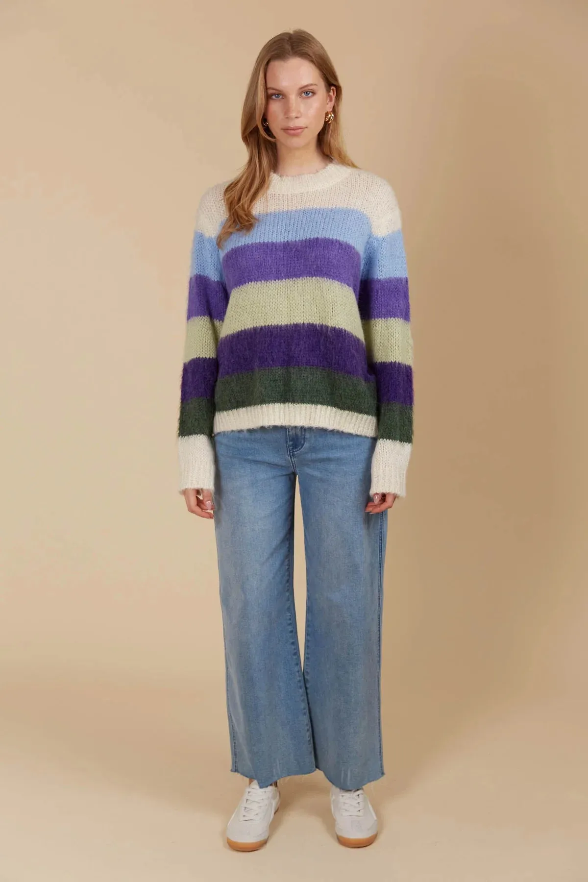 Isle of Mine Pallas Stripe Jumper | violet