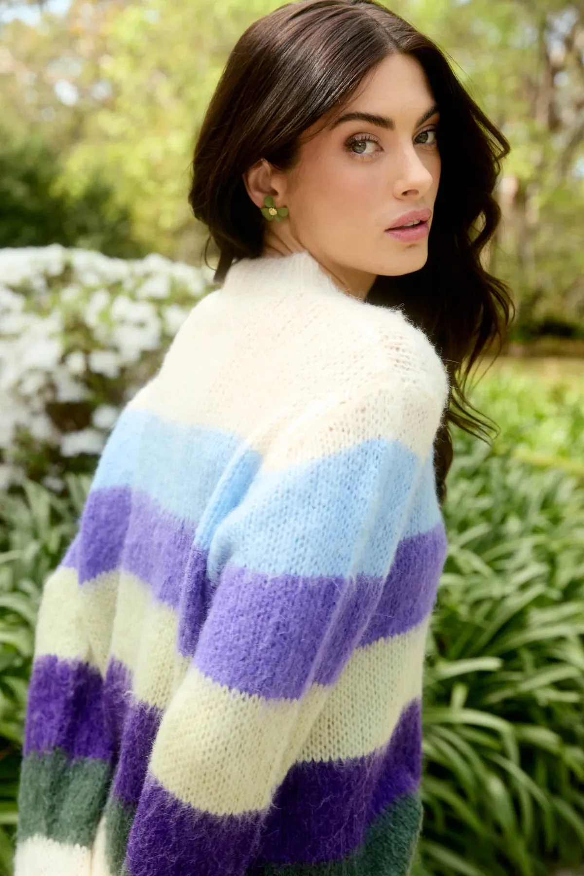 Isle of Mine Pallas Stripe Jumper | violet