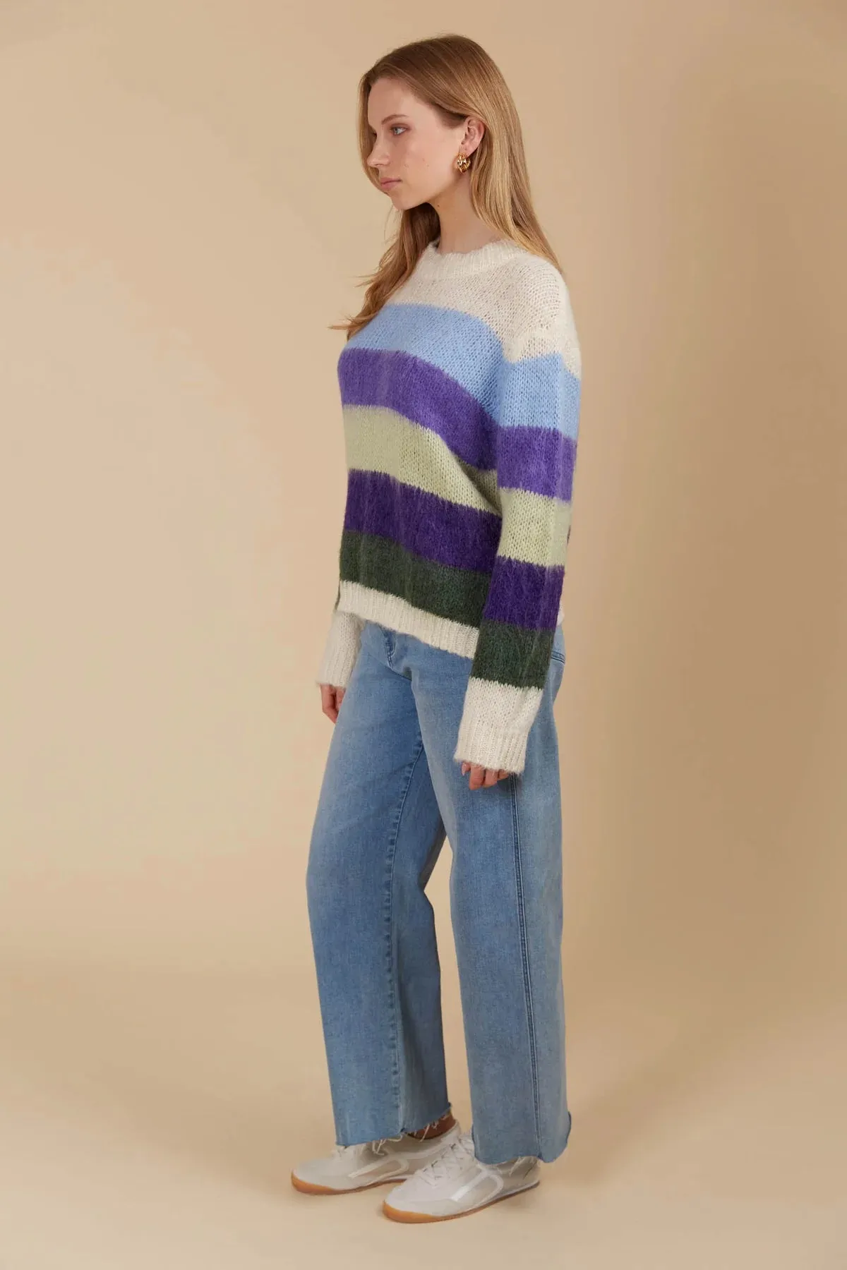Isle of Mine Pallas Stripe Jumper | violet
