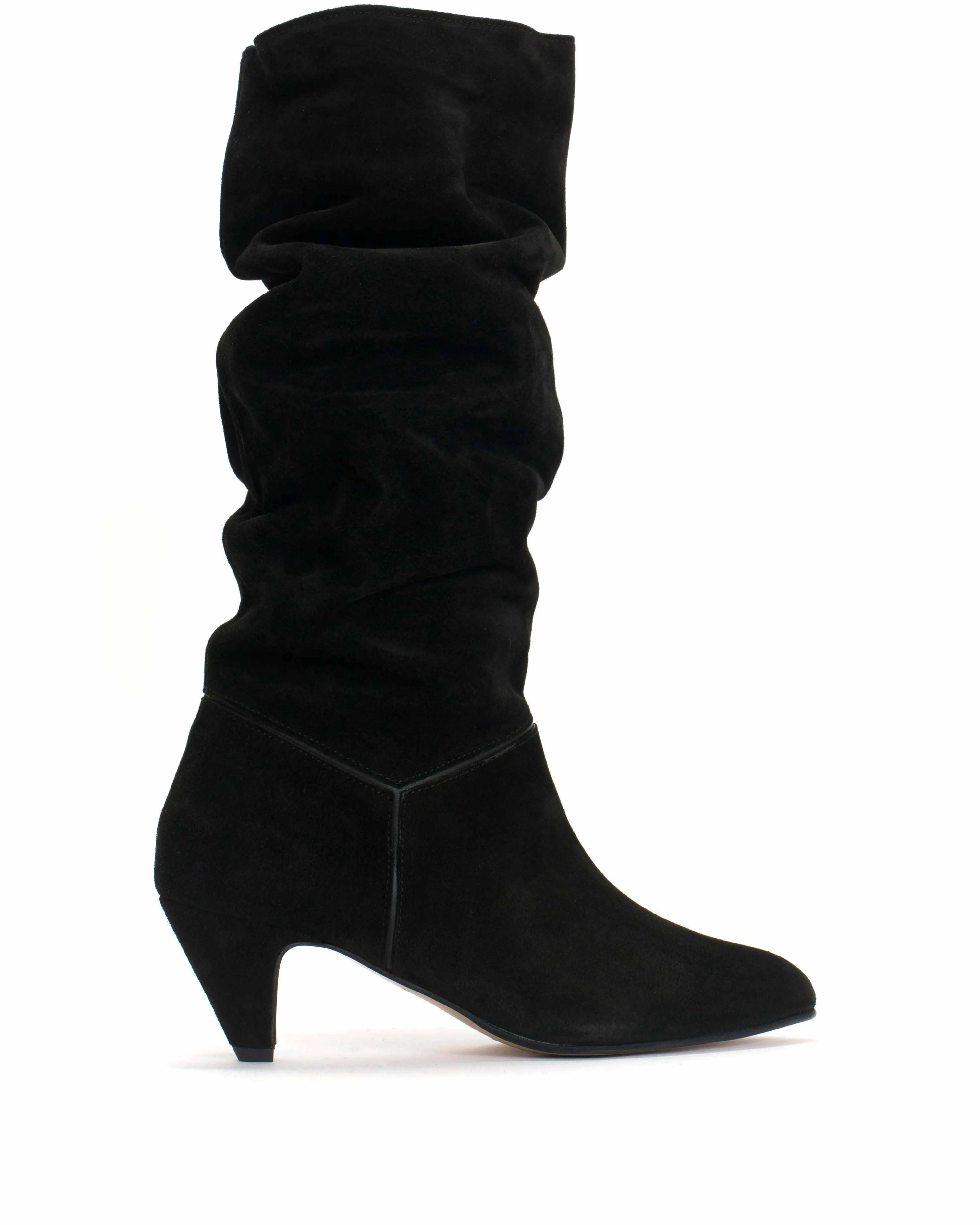 Jasmina 50 stiletto Calf suede & sleek leather Black