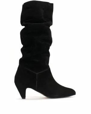 Jasmina 50 stiletto Calf suede & sleek leather Black