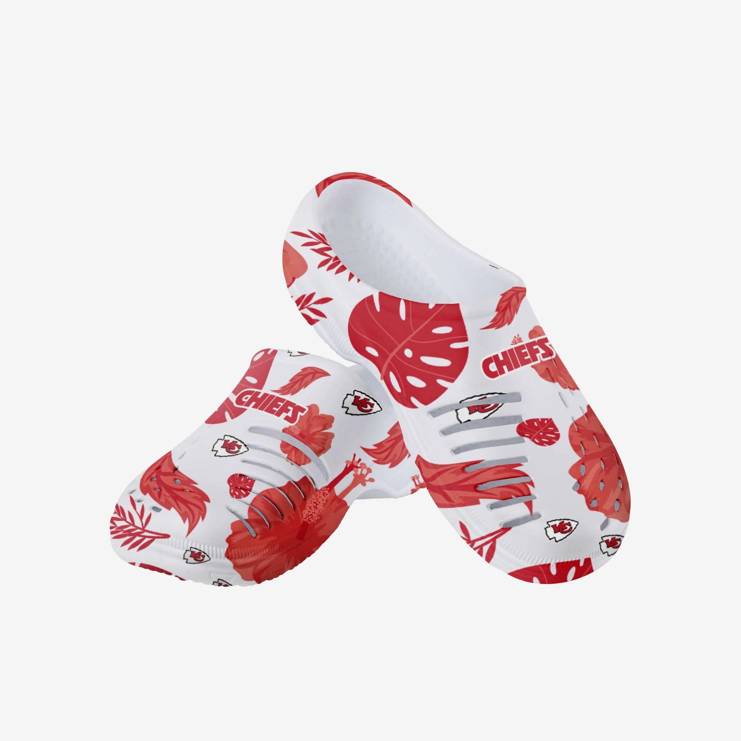Kansas City Chiefs Womens Floral White Clog