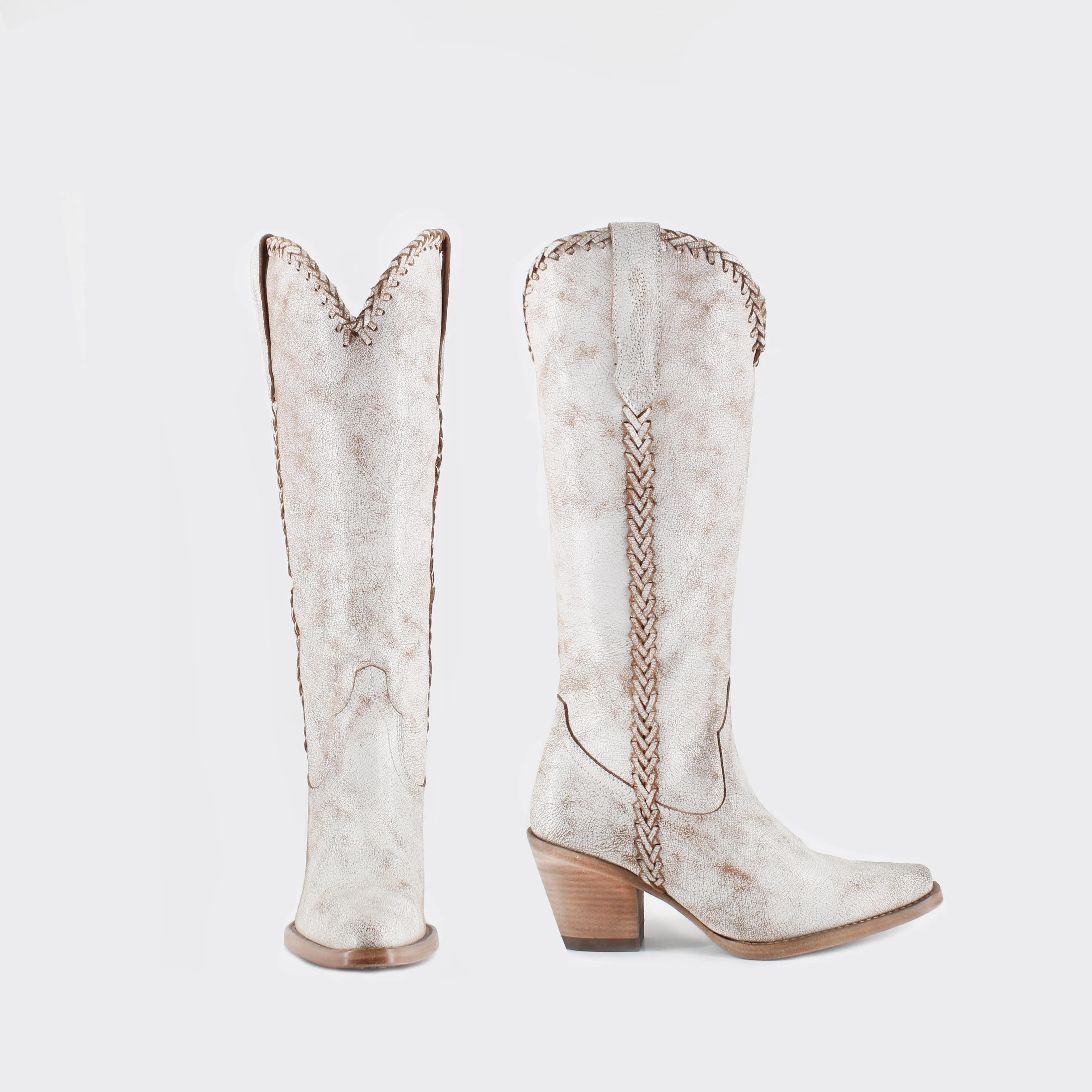 Kenia Cowgirl Leather Boots - Elegant Western Footwear By Buck & Brana ken7300