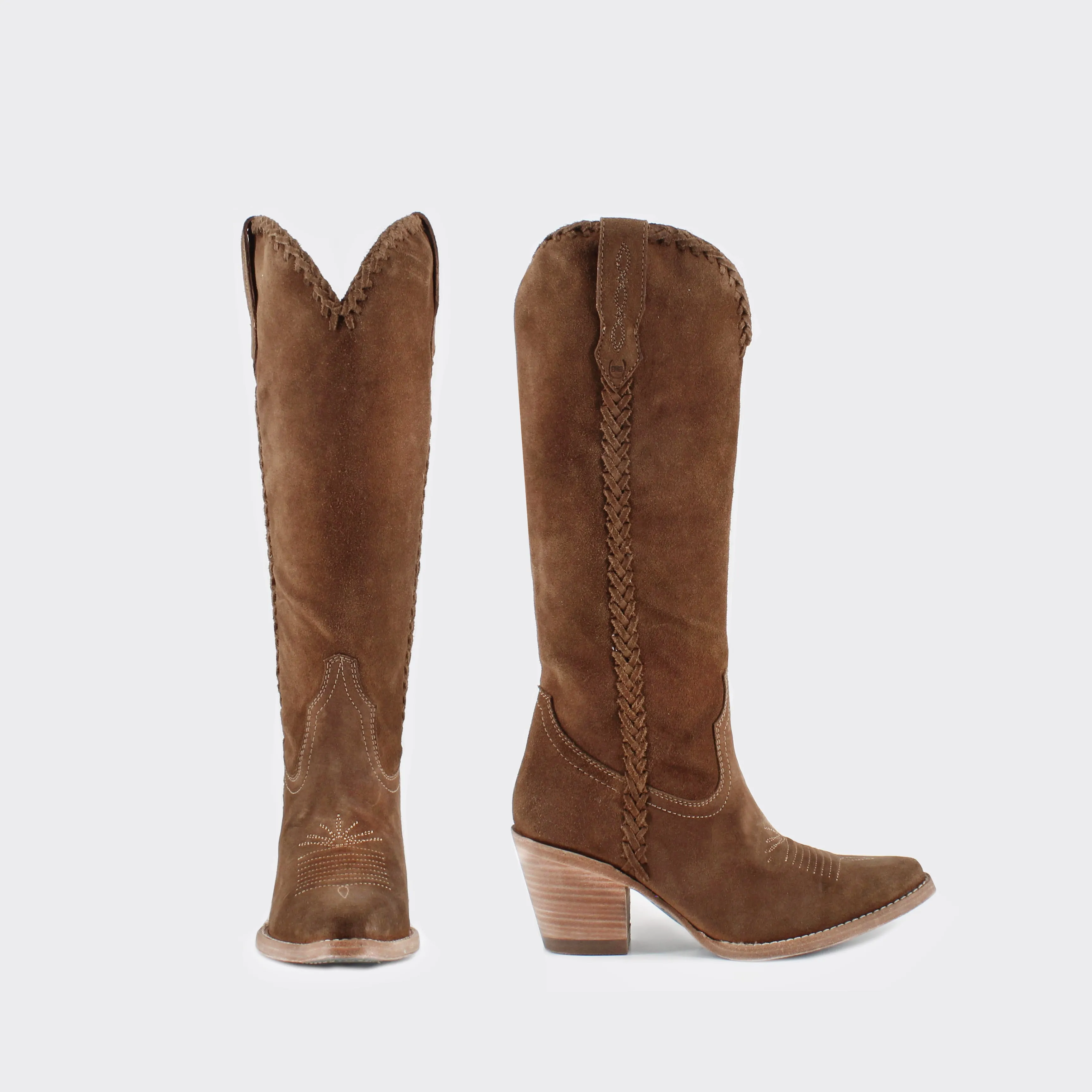 Kenia Cowgirl Leather Boots - Elegant Western Footwear By Buck & Brana ken7300