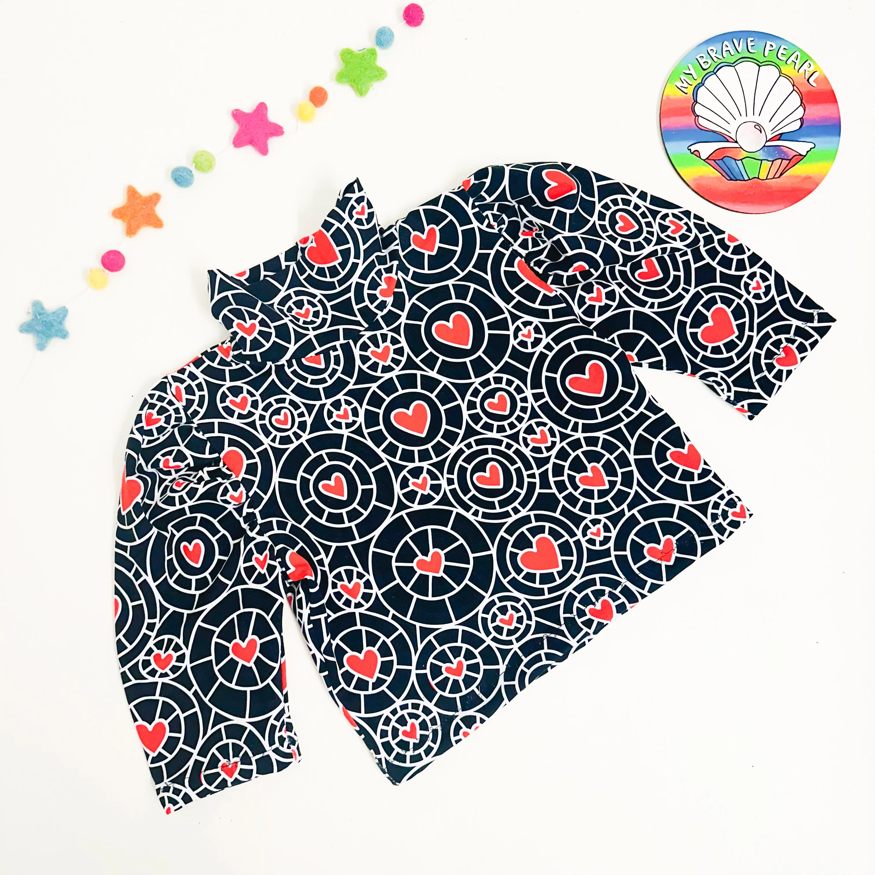Kids Mock Neck Ruched Sleeve Crop