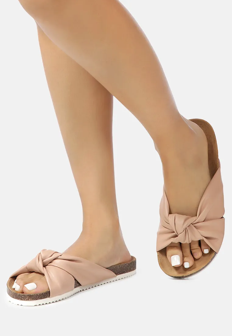 Knot Strap Slide Flats