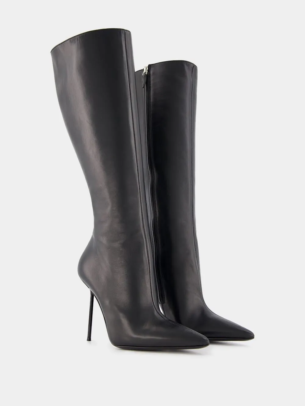 Lidia 110mm Leather Stiletto Boots