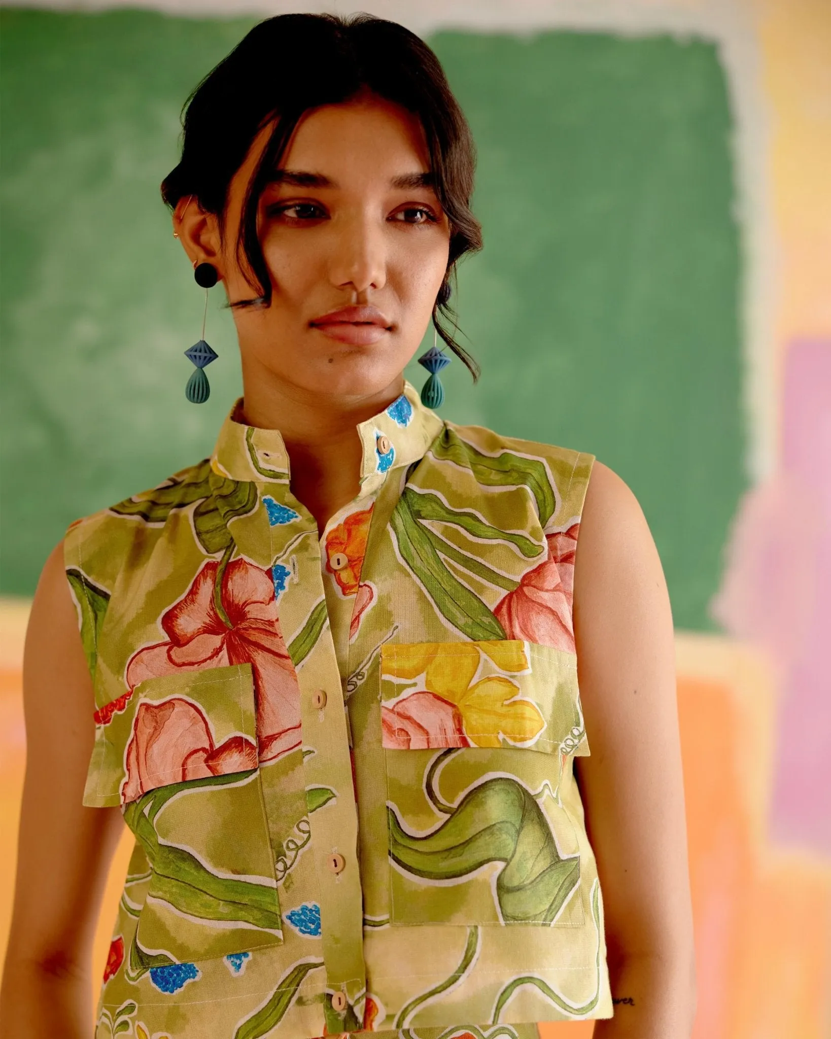 Malta Co-ord Pants Set in Le Jardin Print