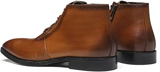 Men's Dress Boots Sleek Cut Black Brown