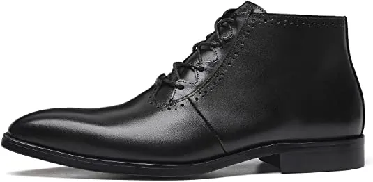 Men's Dress Boots Sleek Cut Black Brown