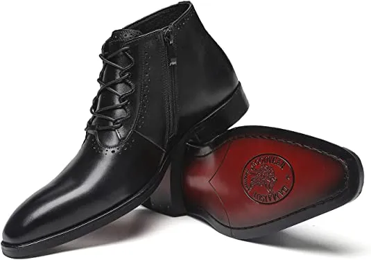 Men's Dress Boots Sleek Cut Black Brown