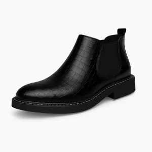 Men's Modern Leather Chelsea Boots 2 inches Lift