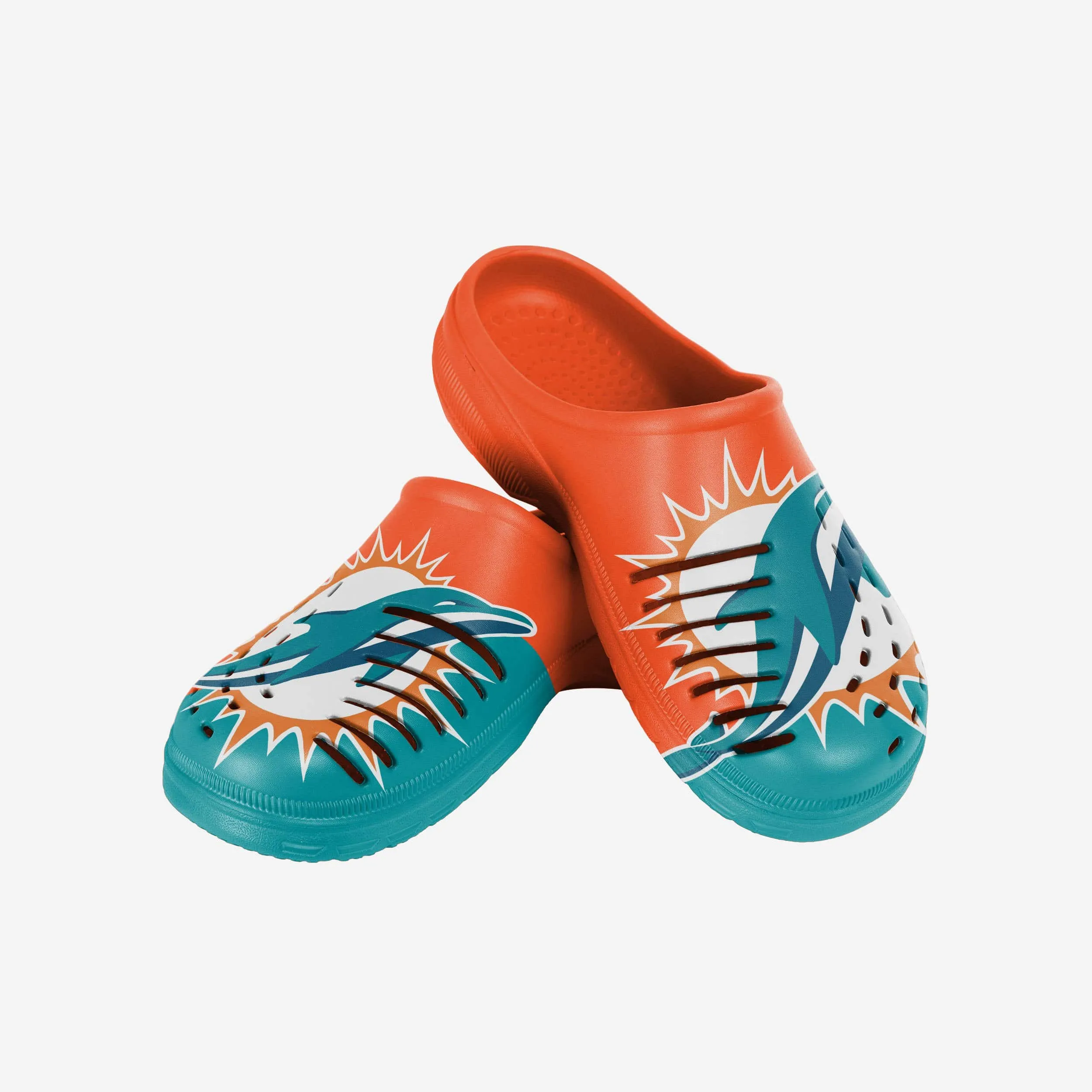 Miami Dolphins Colorblock Big Logo Clog