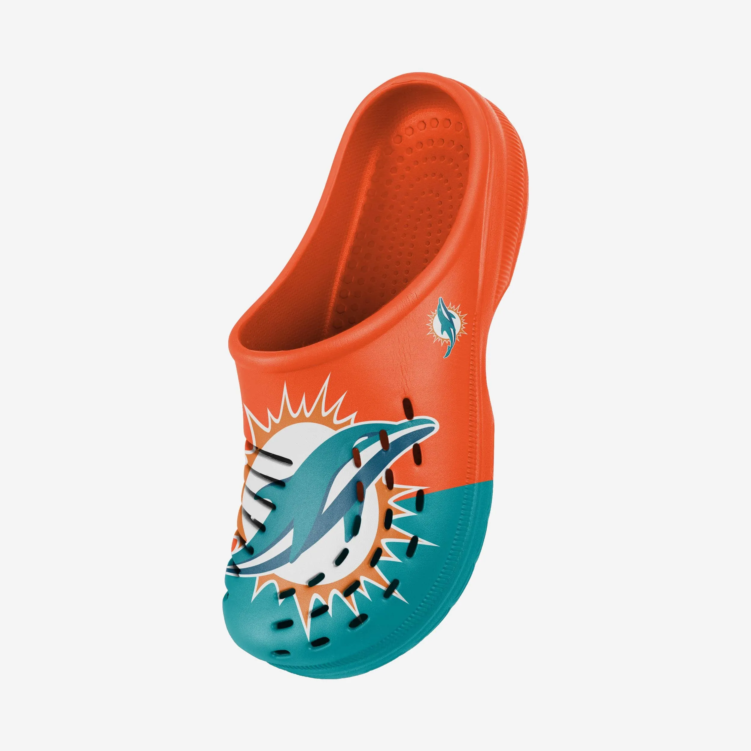 Miami Dolphins Colorblock Big Logo Clog